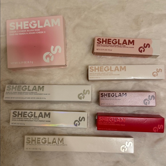 NWT SHEGLAM Set of 8 lips and cheek products